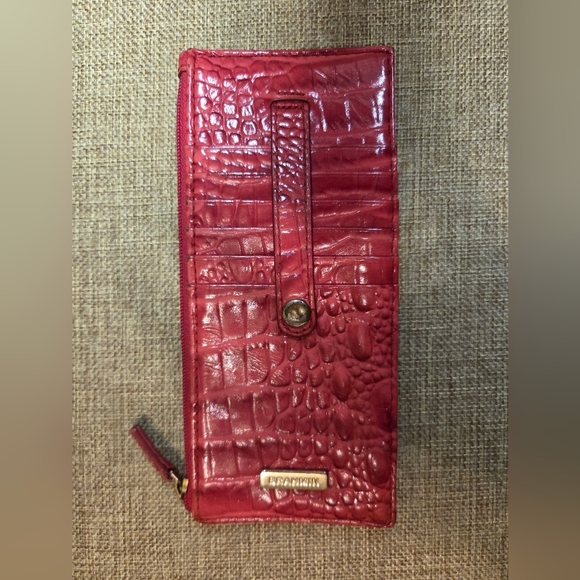 Brahmin Deep Pink Credit Card Wallet - Picture 2 of 10